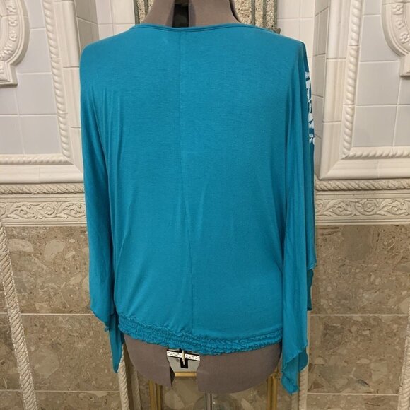 New Directions. Sz Large. Blouson. USA Embellished. Modified Batwing Top. B45 - Picture 4 of 6
